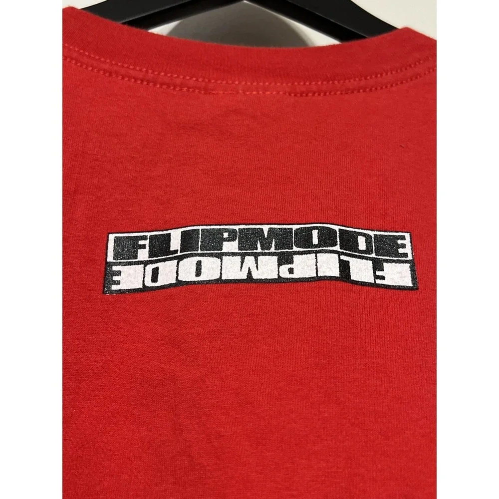 Vintage Flipmode Squad Busta Rhymes T Shirt Red Hip Hop Rap Logo Tee Size L